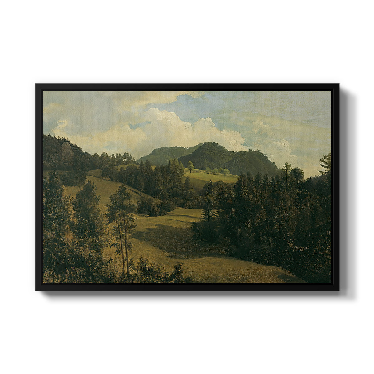 Landscape near Miesenbach, c. 1830 - Floater Framed Canvas Print