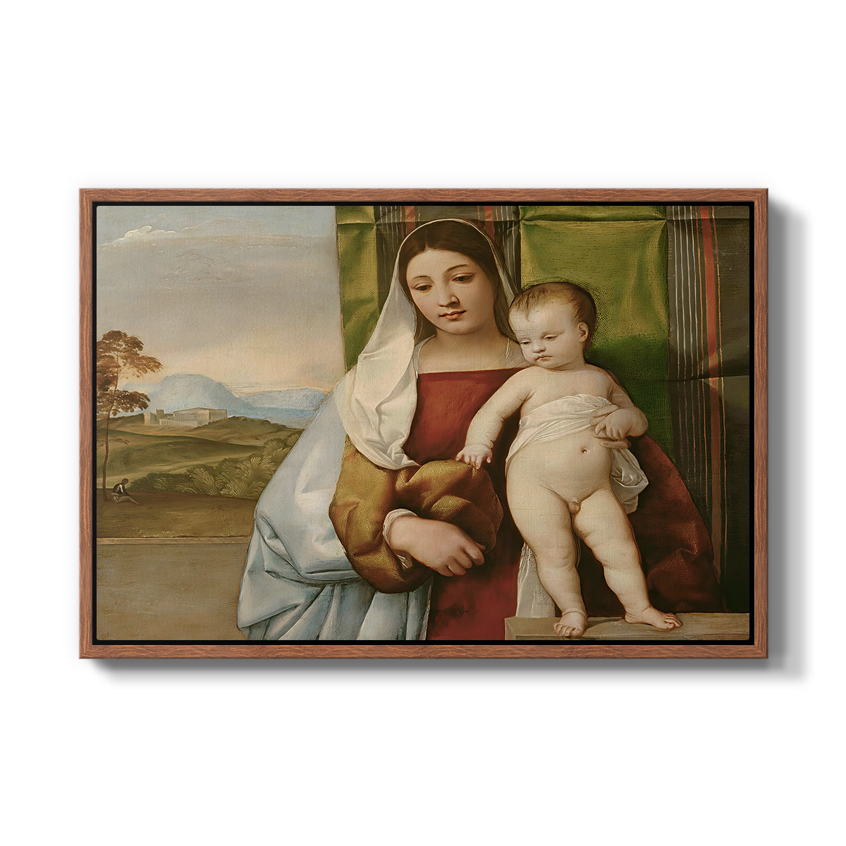 The Gypsy Madonna (La Zingarella), c. 1510-1511 - Floater Framed Canvas Print