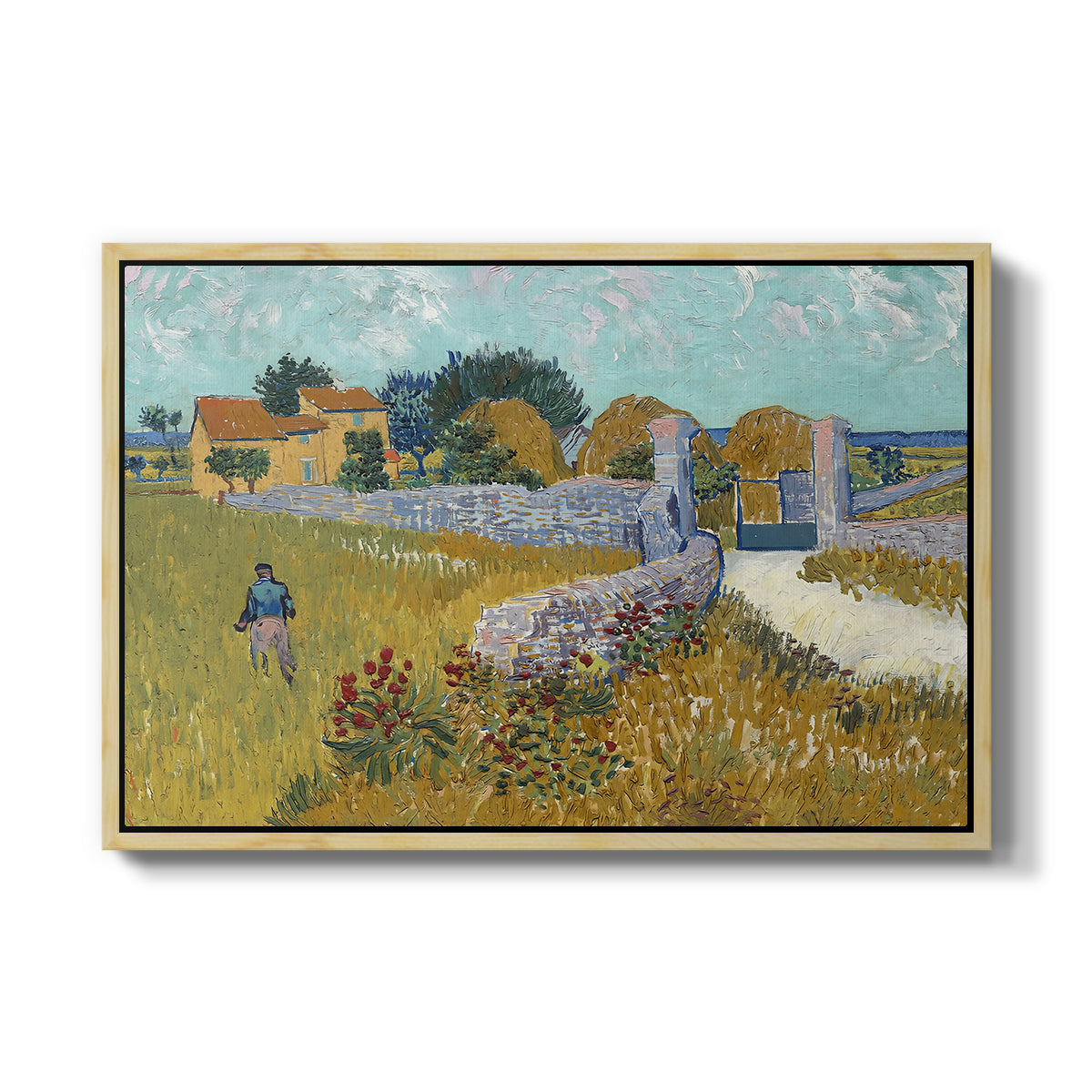 Farmhouse in Provence, 1888 - Floater Framed Canvas Print