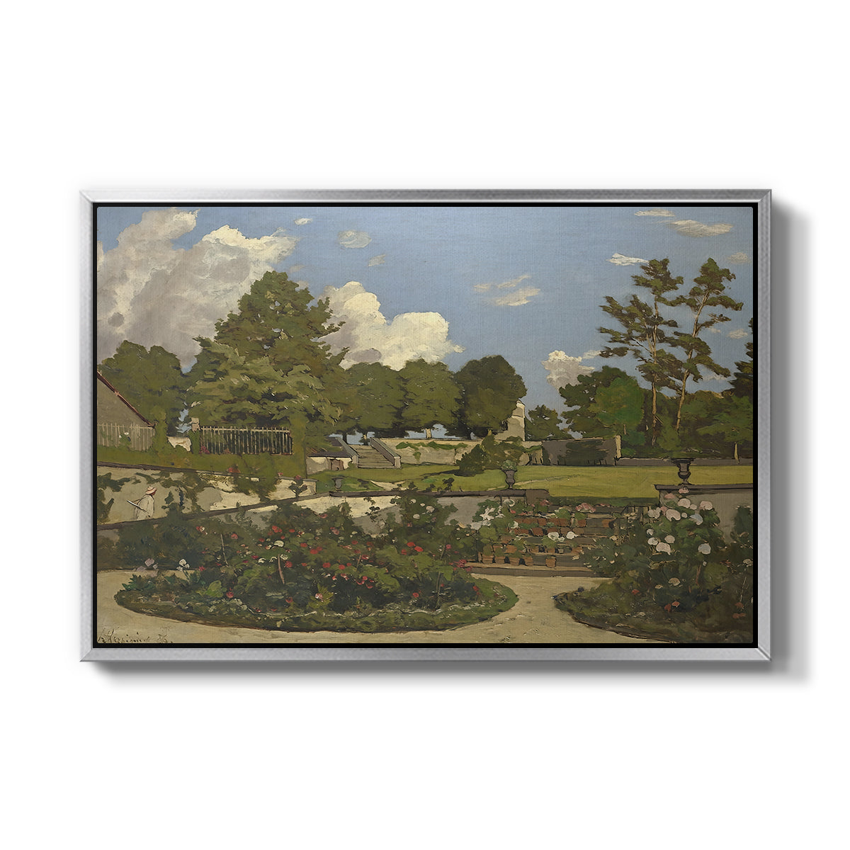 The Painter's Garden at Saint-Privé, 1886 - Floater Framed Canvas Print
