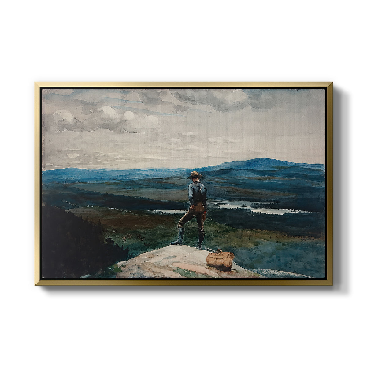 The Ranger, Adirondacks, 1882 - Floater Framed Canvas Print