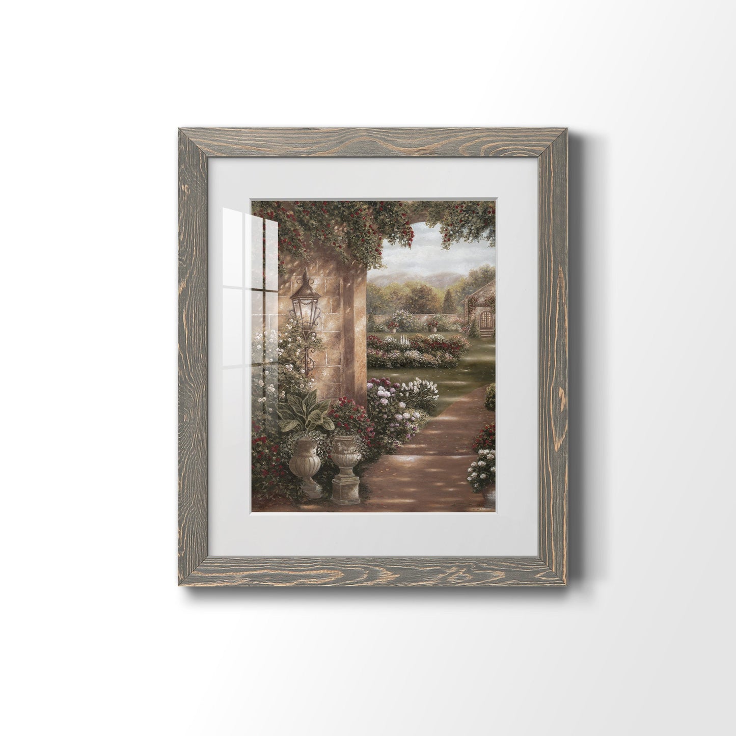 Evening in the Conservatory - Premium Framed Print - Distressed Barnwood Frame - Ready to Hang