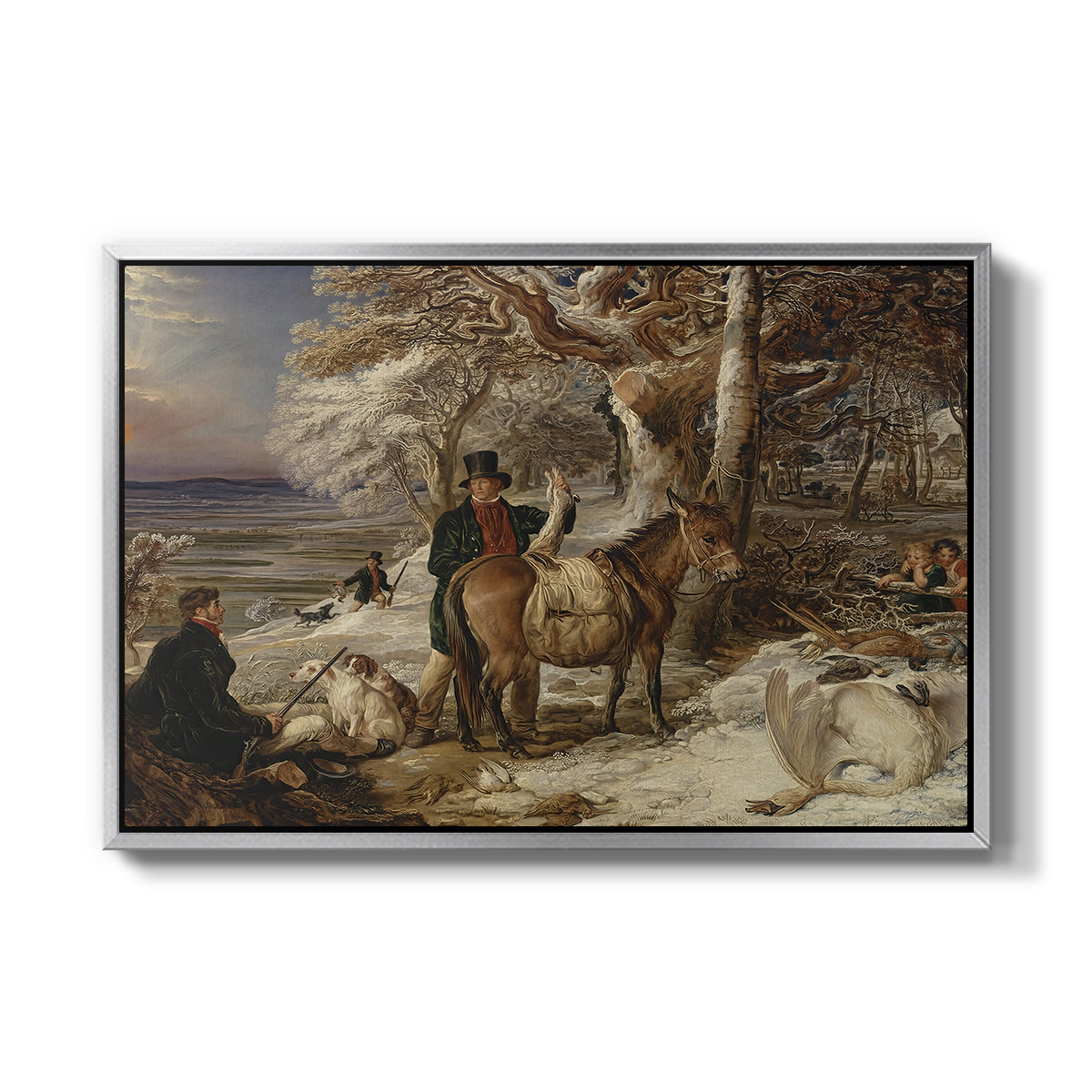 The Day's Sport, 1826 - Floater Framed Canvas Print
