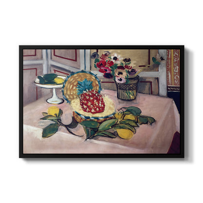 Still Life with Pineapple and Lemons, 1925 - Floater Framed Canvas Print
