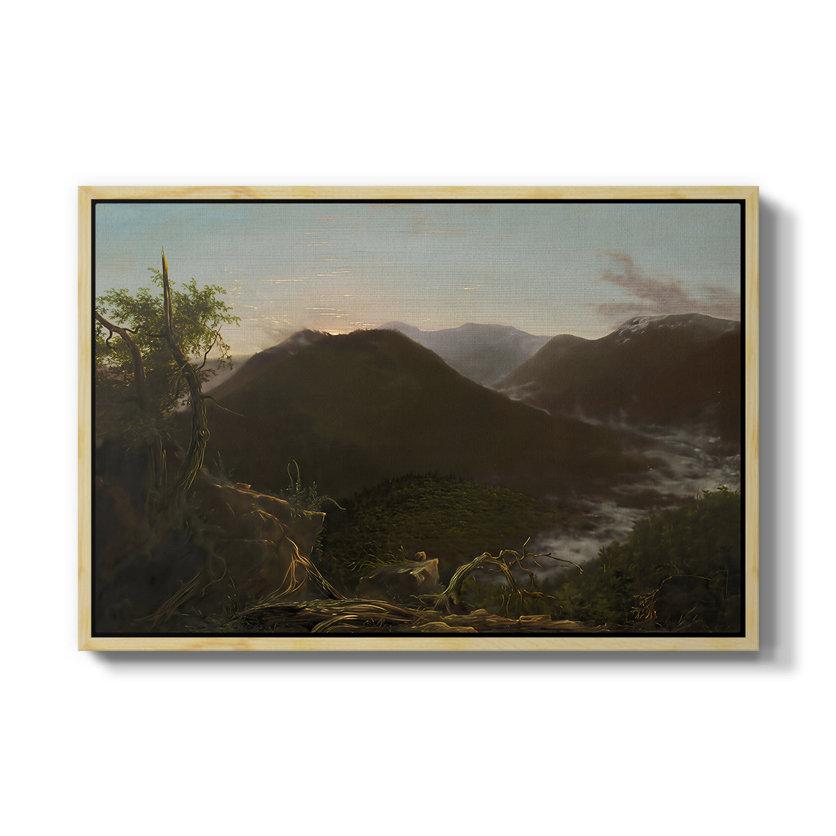Sunrise in the Catskill Mountains, 1826 - Floater Framed Canvas Print