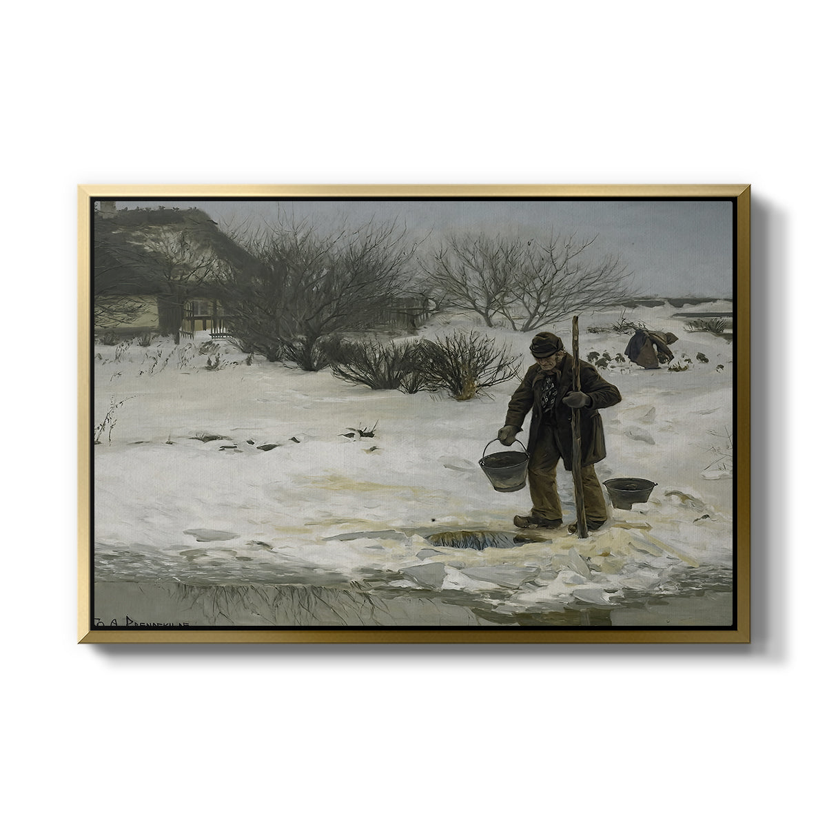 Tøsne, 1895 - Floater Framed Canvas Print
