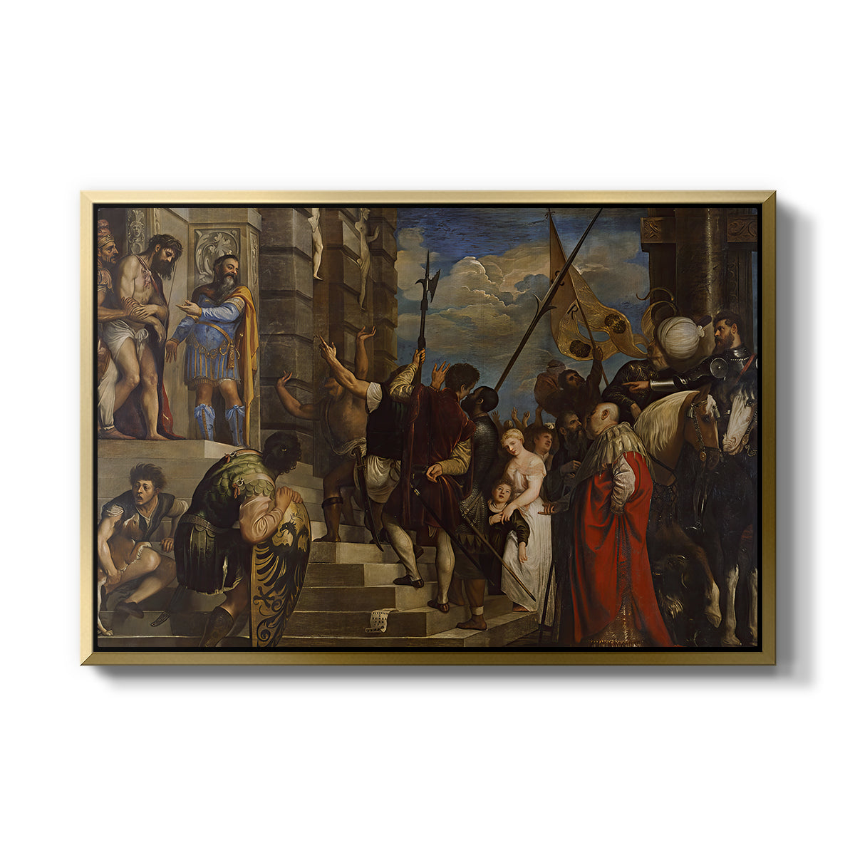 Ecce Homo, c. 1543 - Floater Framed Canvas Print