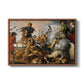 The Wolf and Fox Hunt, c. 1616 - Floater Framed Canvas Print