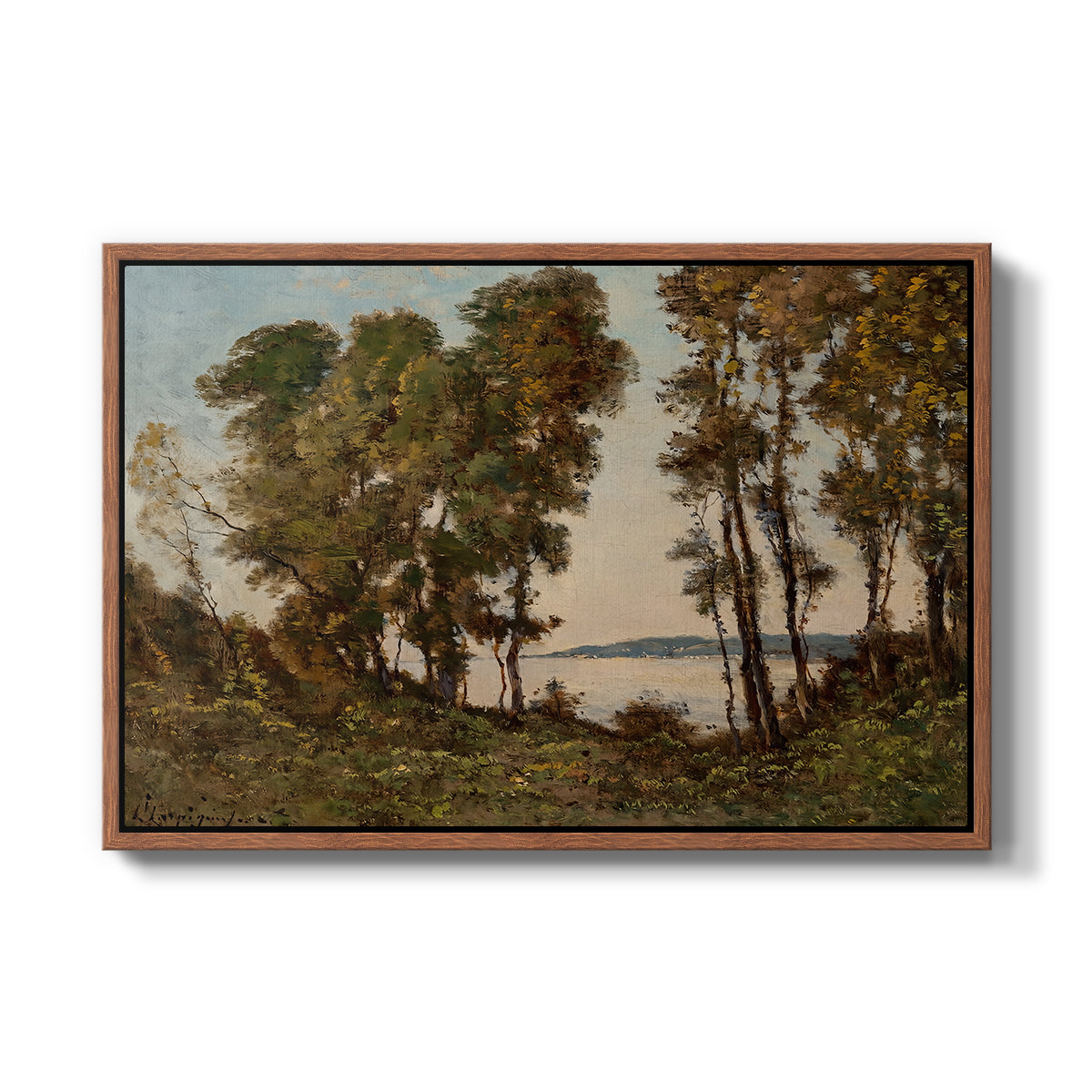 The Banks of the Allier, 1894 - Floater Framed Canvas Print