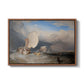Fishing Boats with Hucksters Bargaining for Fish, 1837-1838 - Floater Framed Canvas Print