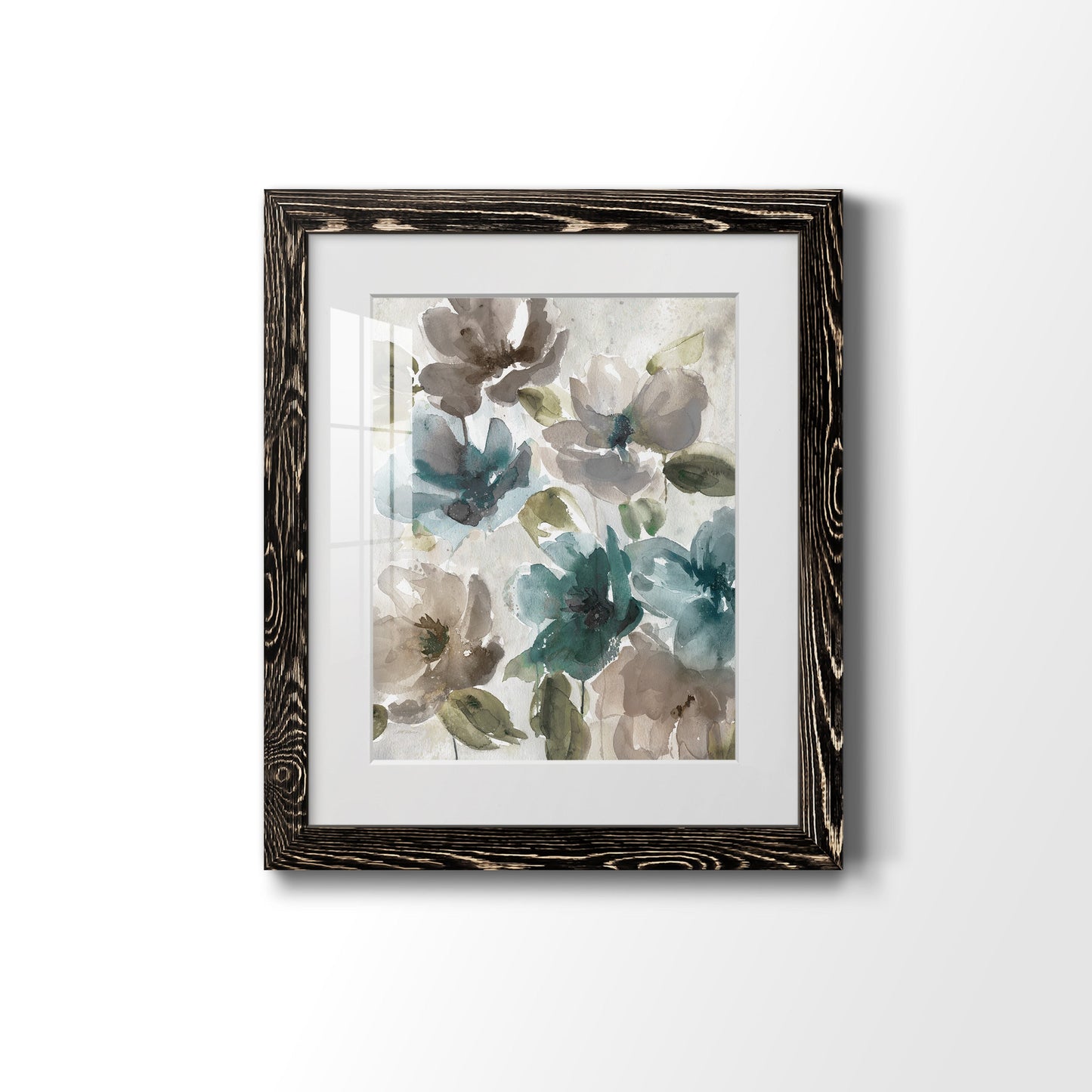 Topaz Garden I - Barnwood Framed Art Print