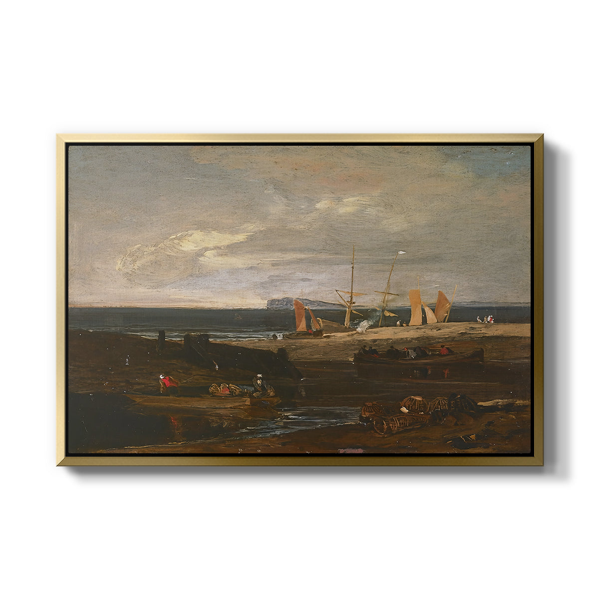 A Scene on the English Coast, c. 1798 - Floater Framed Canvas Print