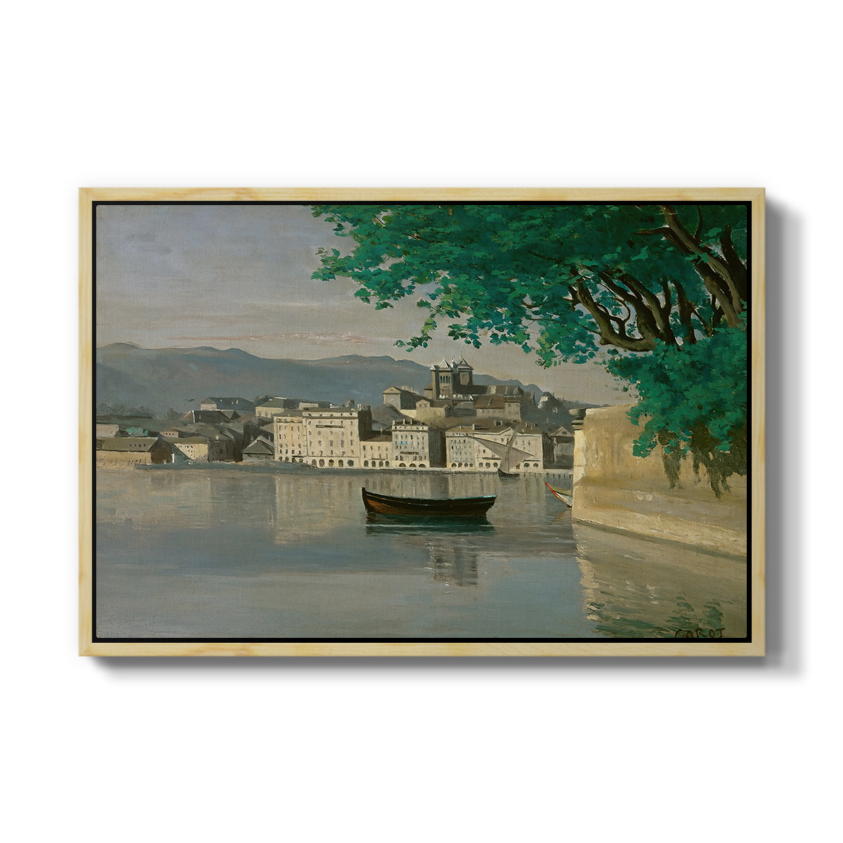 Geneva View of Part of the City, c. 1834-1835 - Floater Framed Canvas Print
