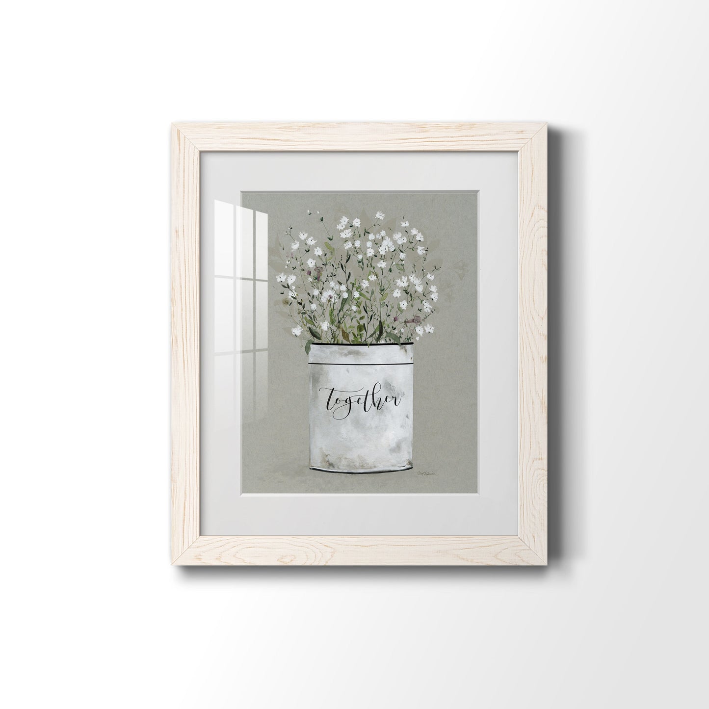 Bouquet of Grace Bucket Together - Premium Framed Print - Distressed Barnwood Frame - Ready to Hang