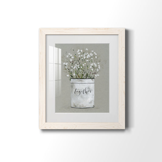 Bouquet of Grace Bucket Together - Barnwood Framed Art Print