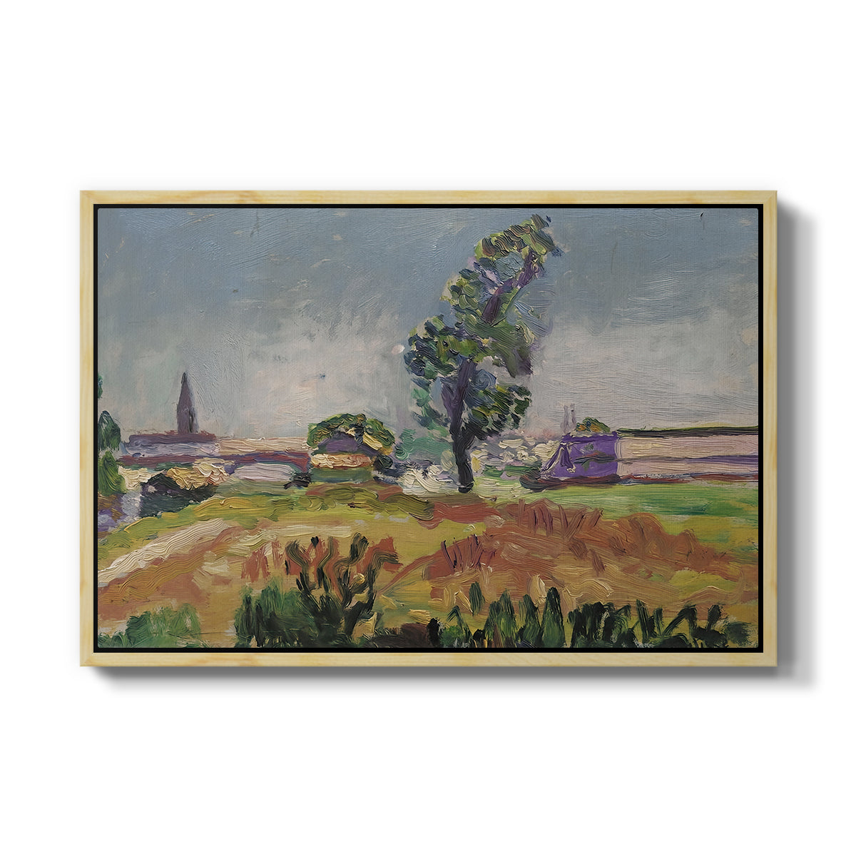 Landscape Around Toulouse, The Bridge of the Young Ladies, 1898 - Floater Framed Canvas Print