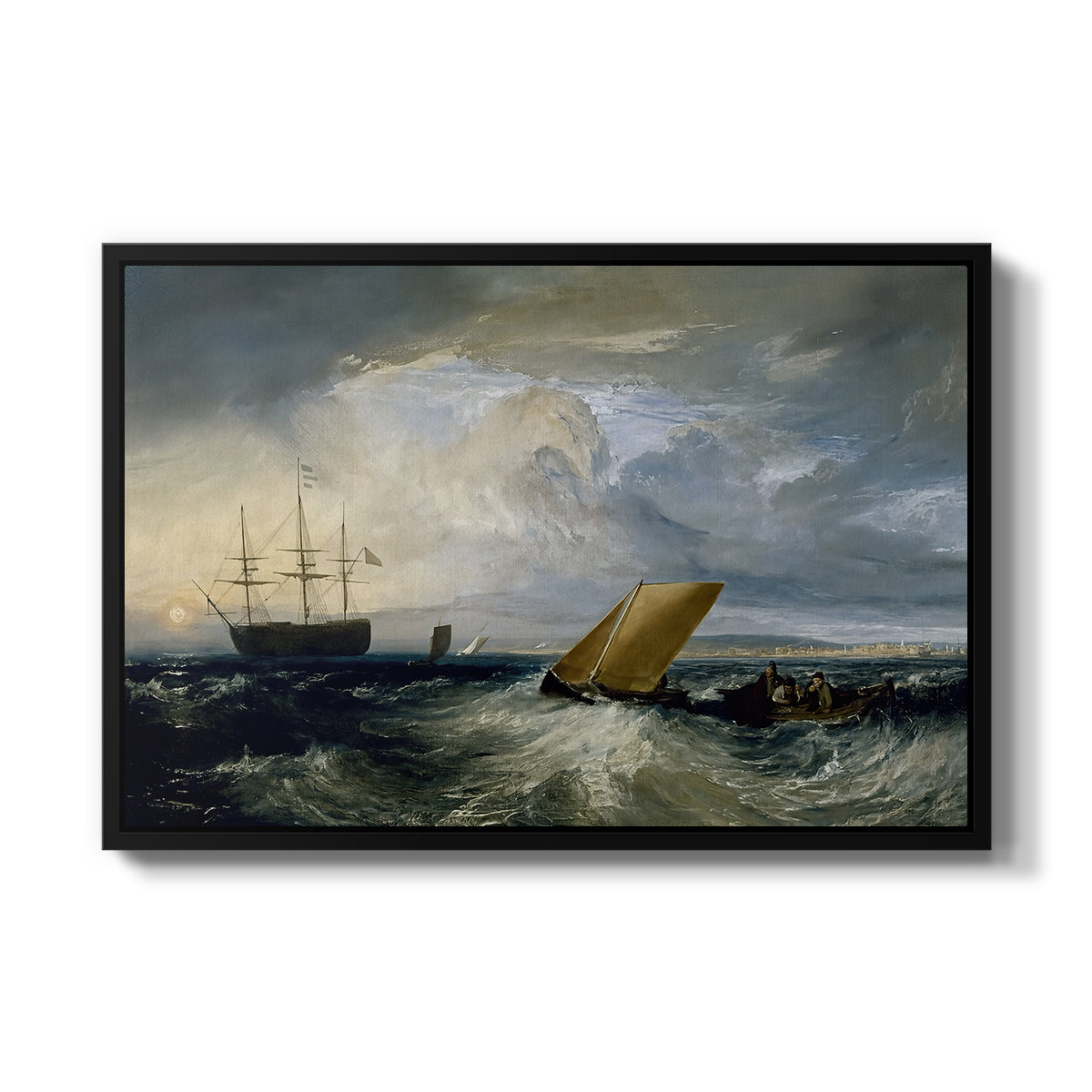 Sheerness as Seen from the Nore, 1808 - Floater Framed Canvas Print