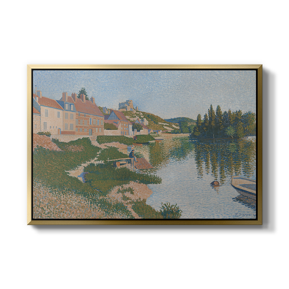 Les Andelys, Côte d'Aval, 1886 - Floater Framed Canvas Print
