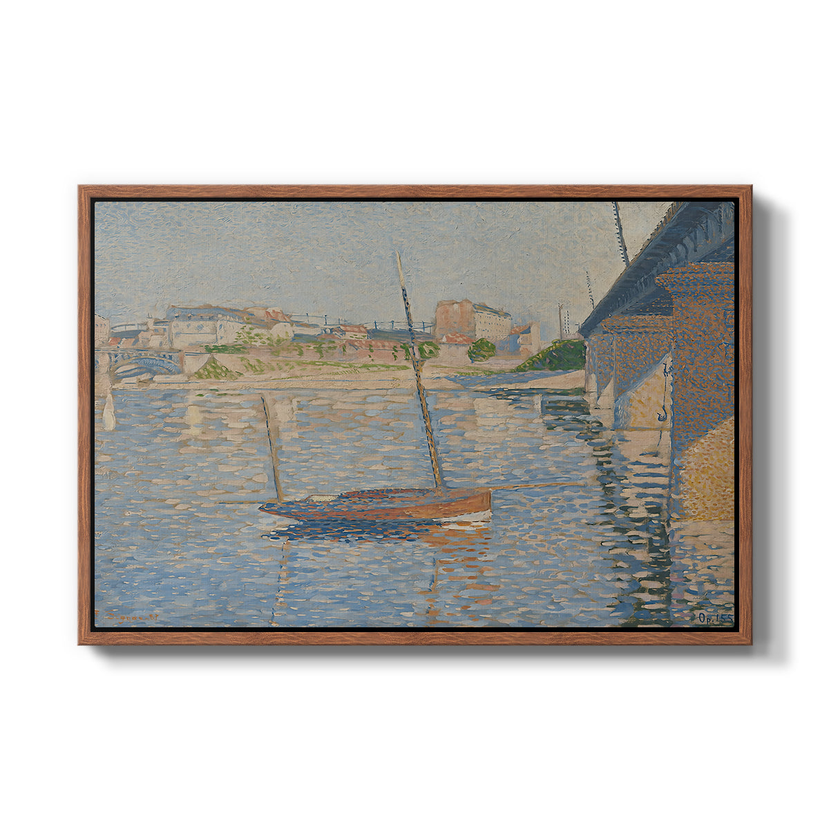 Le Clipper, Asnières, 1887 - Floater Framed Canvas Print