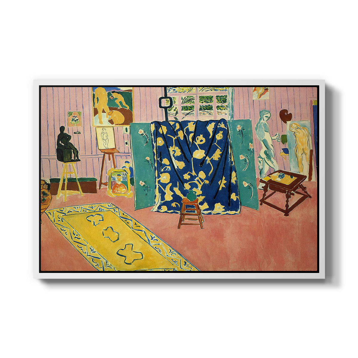 The Pink Studio (L'Atelier Rose), 1911 - Floater Framed Canvas Print