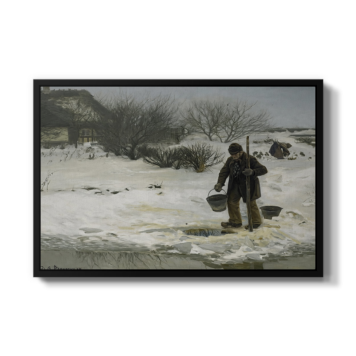 Tøsne, 1895 - Floater Framed Canvas Print