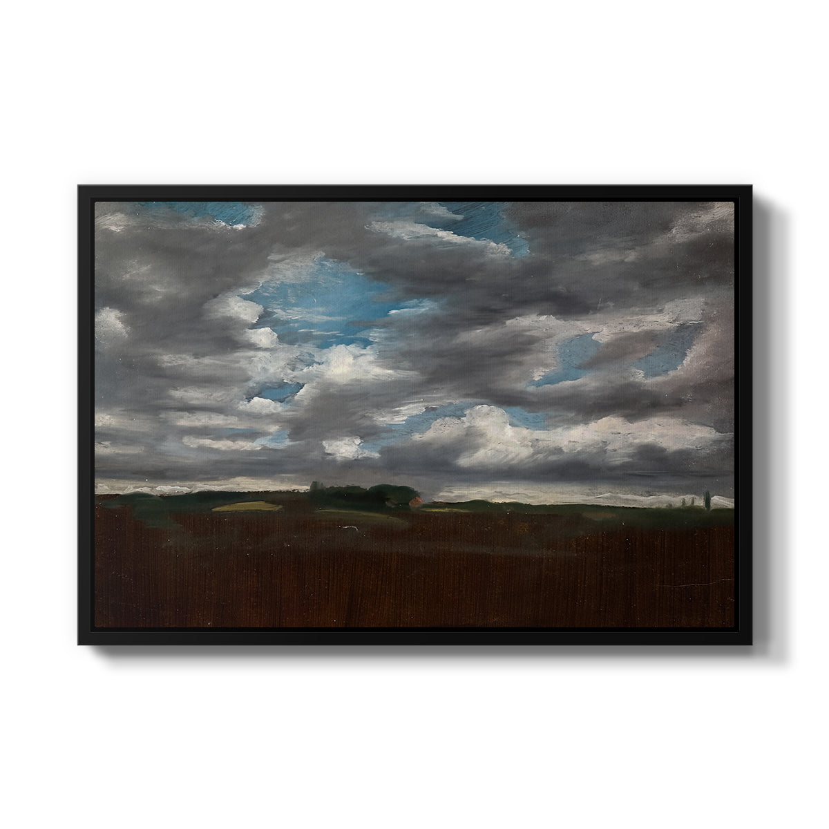Extensive Landscape with Grey Clouds, c. 1821-1822 - Floater Framed Canvas Print