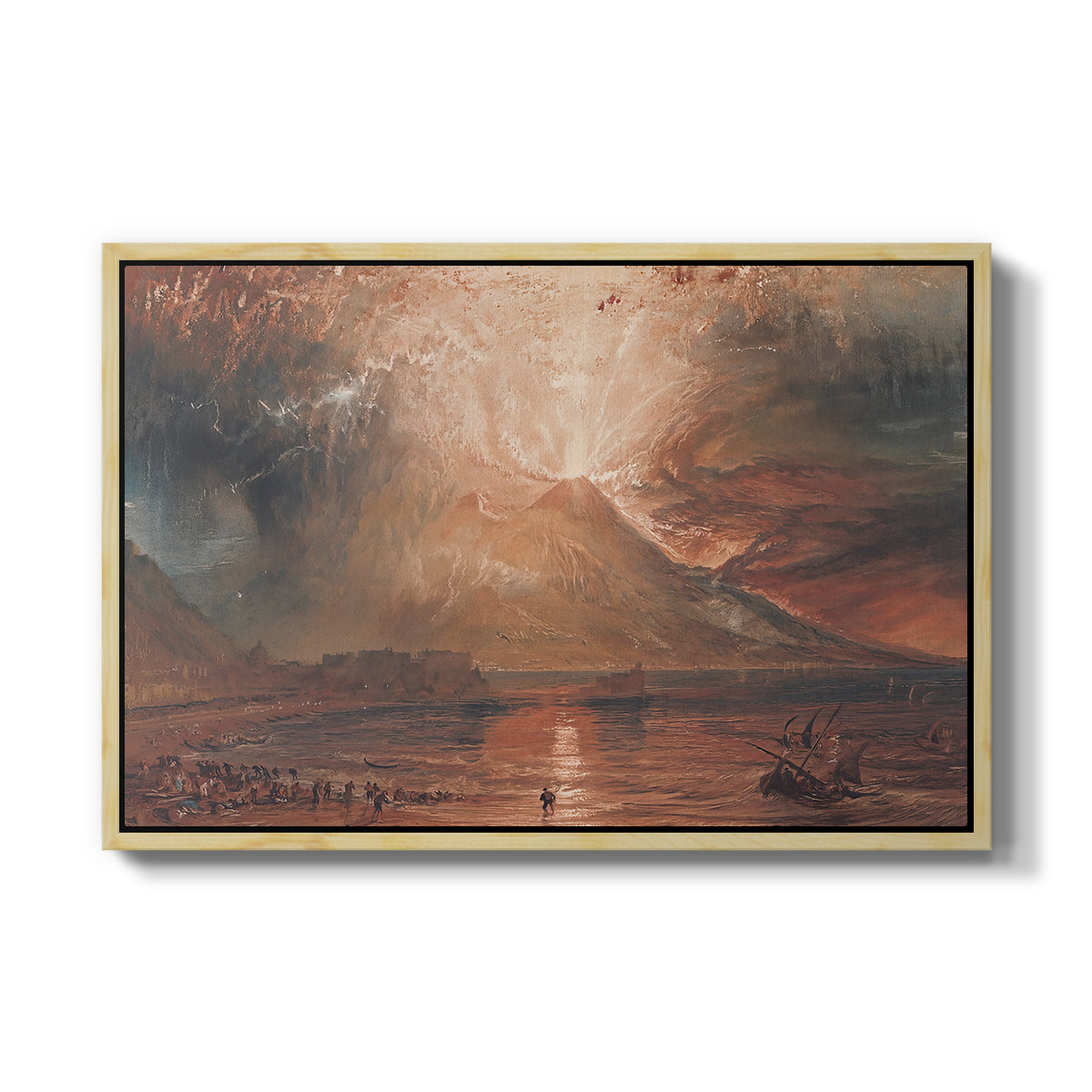 Vesuvius in Eruption, c. 1817 - Floater Framed Canvas Print