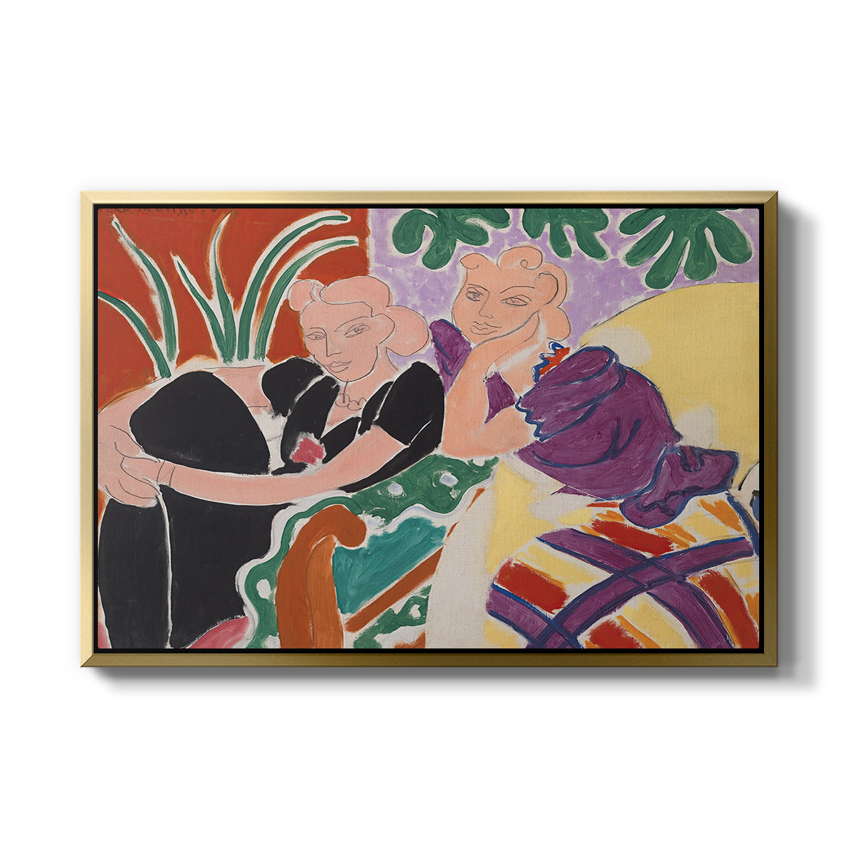 The Conversation, 1938 - Floater Framed Canvas Print