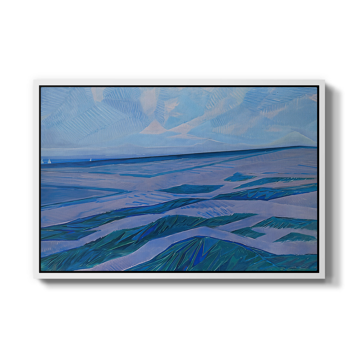 Dune Landscape, 1911 - Floater Framed Canvas Print