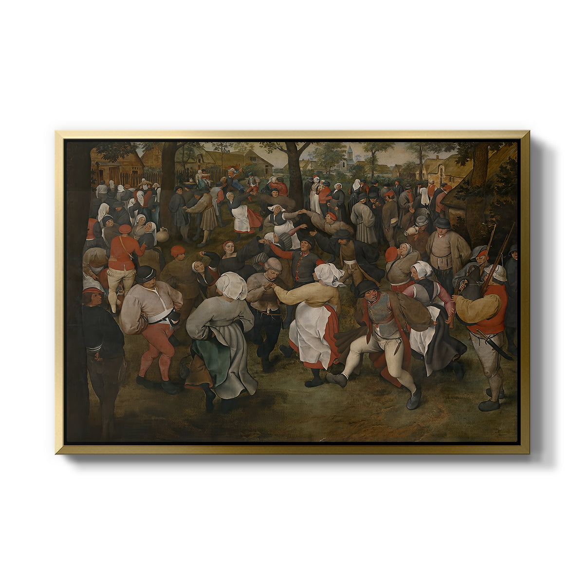 The Wedding Dance, c. 1566 - Floater Framed Canvas Print