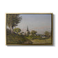 Village Landscape with Church, 1891 - Floater Framed Canvas Print