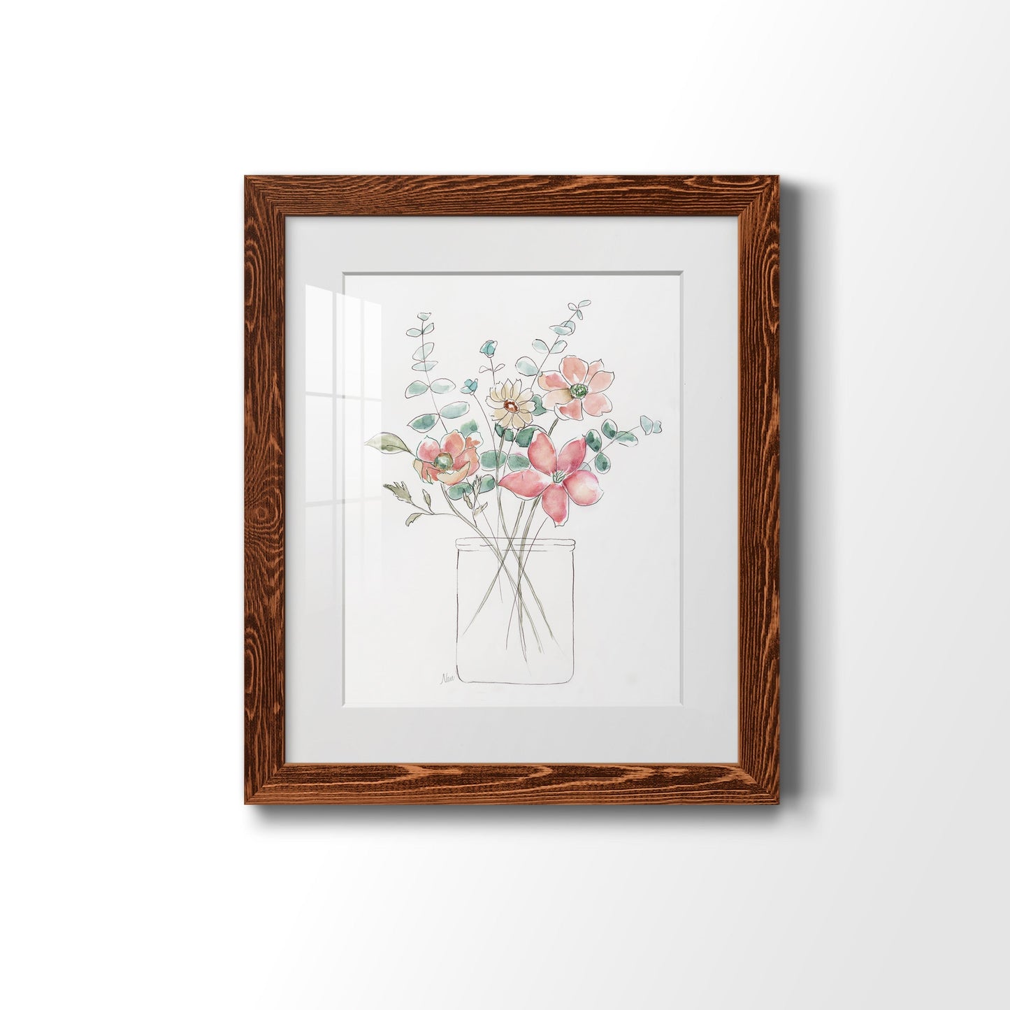 Whimsical Wildflowers I - Barnwood Framed Art Print