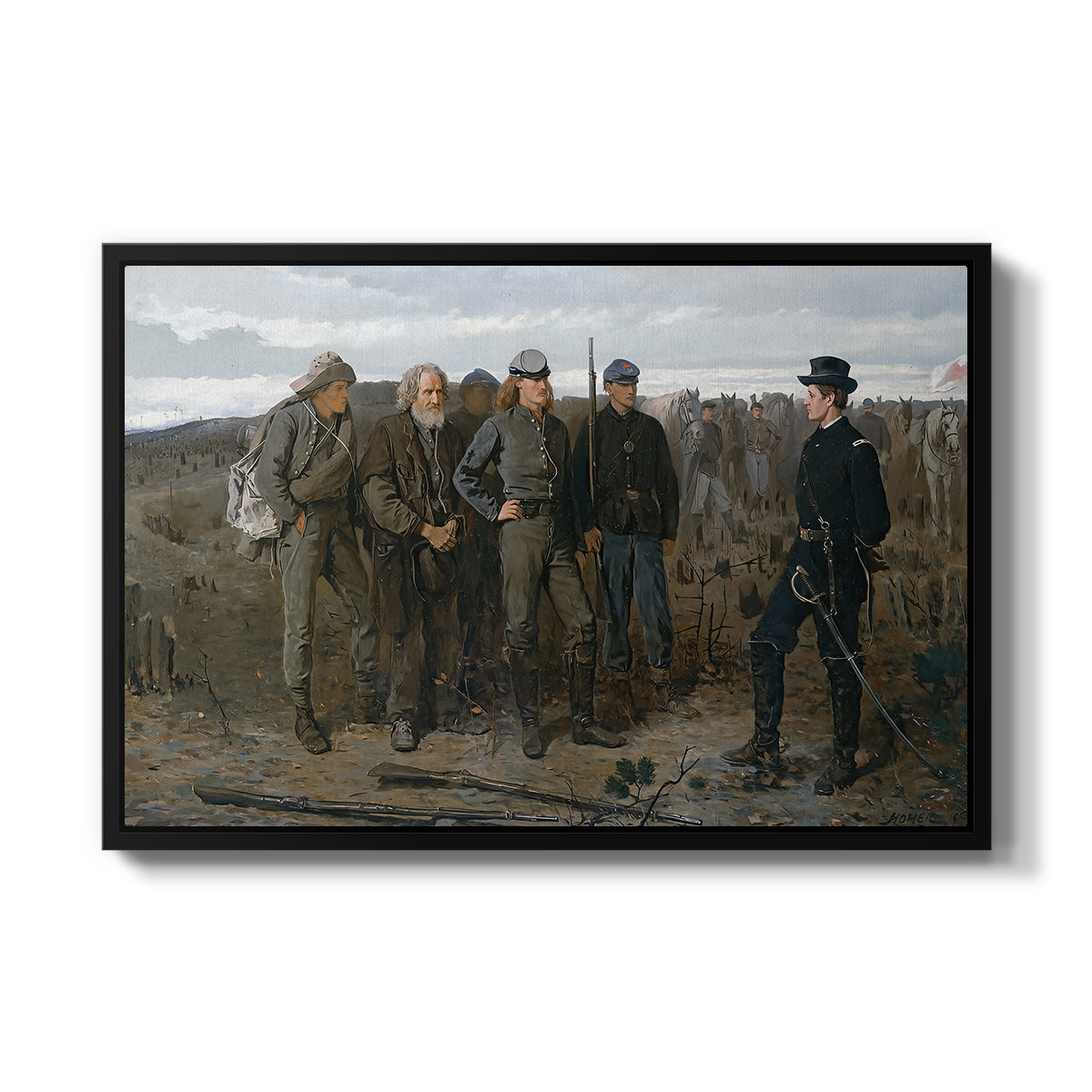 Prisoners from the Front, 1866 - Floater Framed Canvas Print
