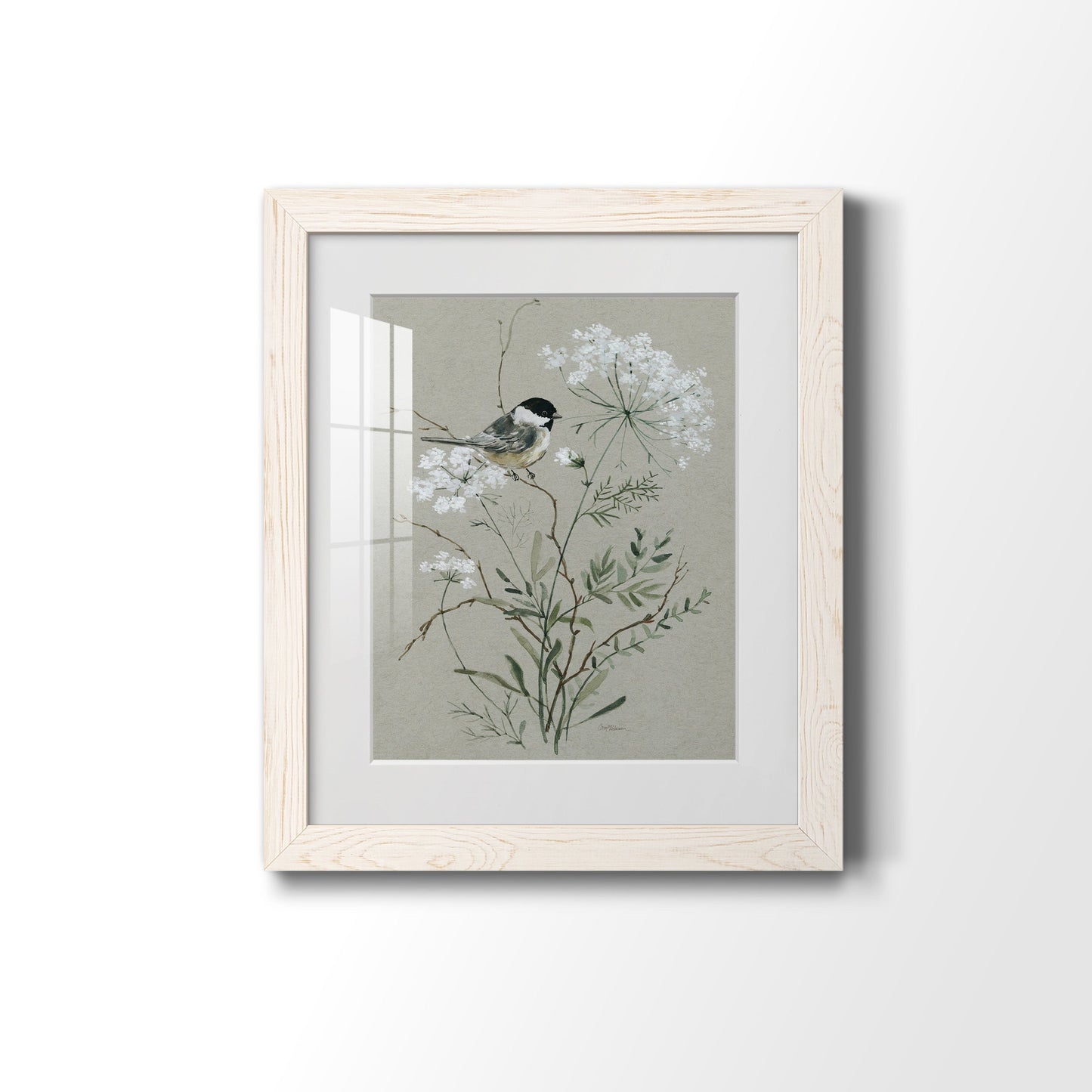 Bouquet of Grace Bird I - Barnwood Framed Art Print