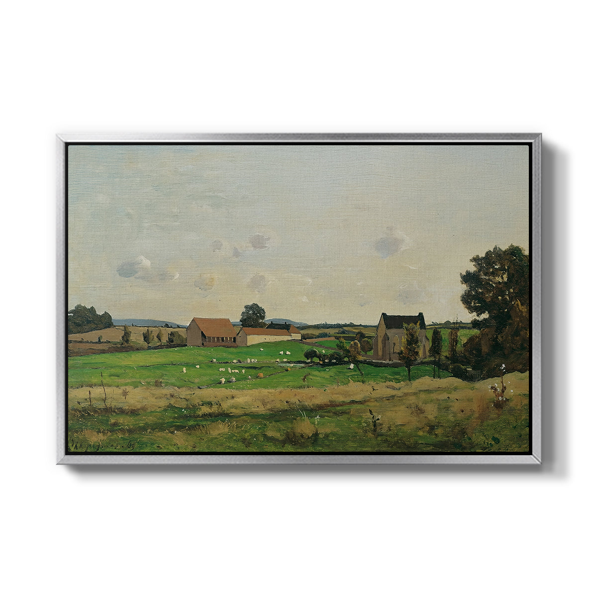 The Saulce Estate, 1869 - Floater Framed Canvas Print
