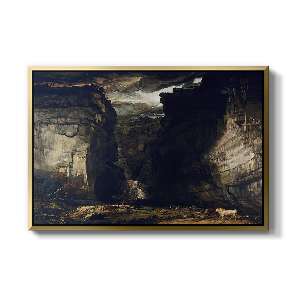 Gordale Scar, c. 1811-1813 - Floater Framed Canvas Print
