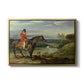 John Levett Hunting at Wychnor, Staffordshire, 1818 - Floater Framed Canvas Print