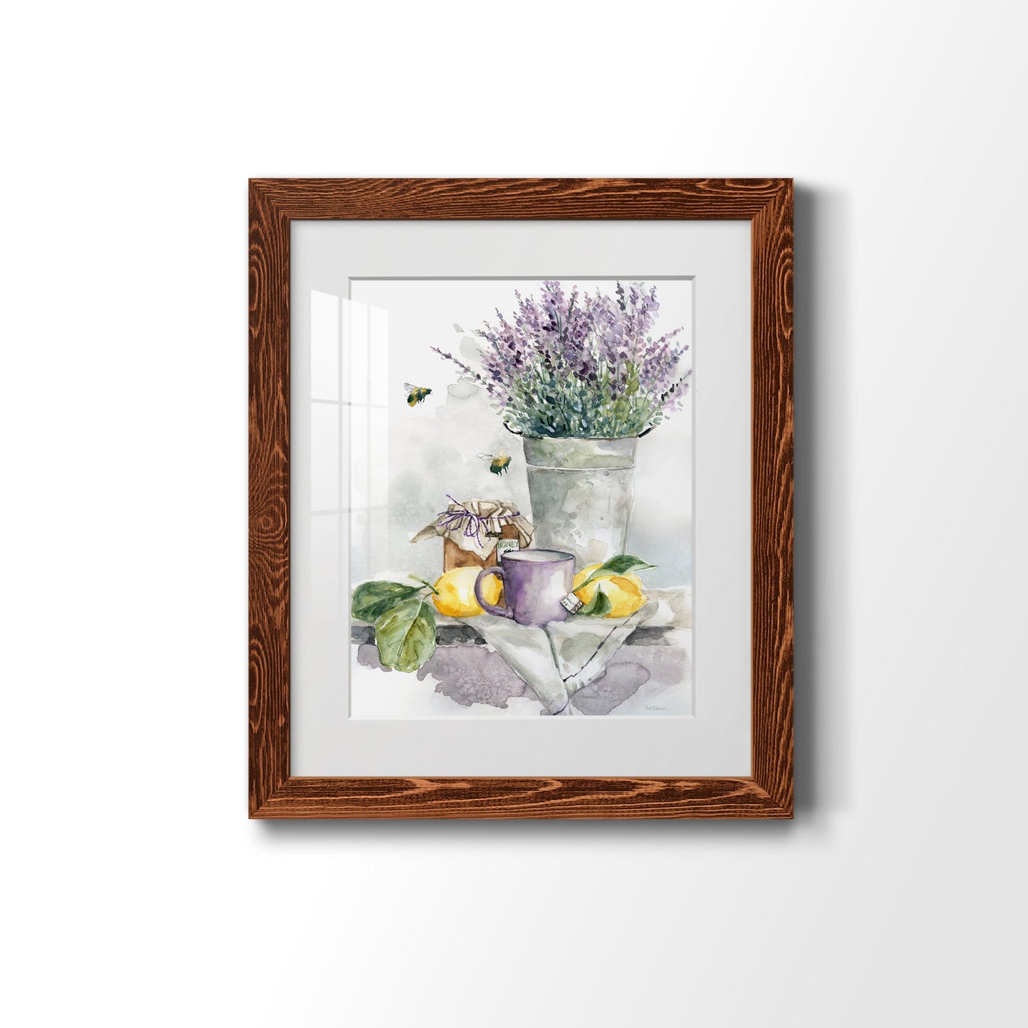 Lavender Lemon and Honey Tea - Premium Framed Print - Distressed Barnwood Frame - Ready to Hang