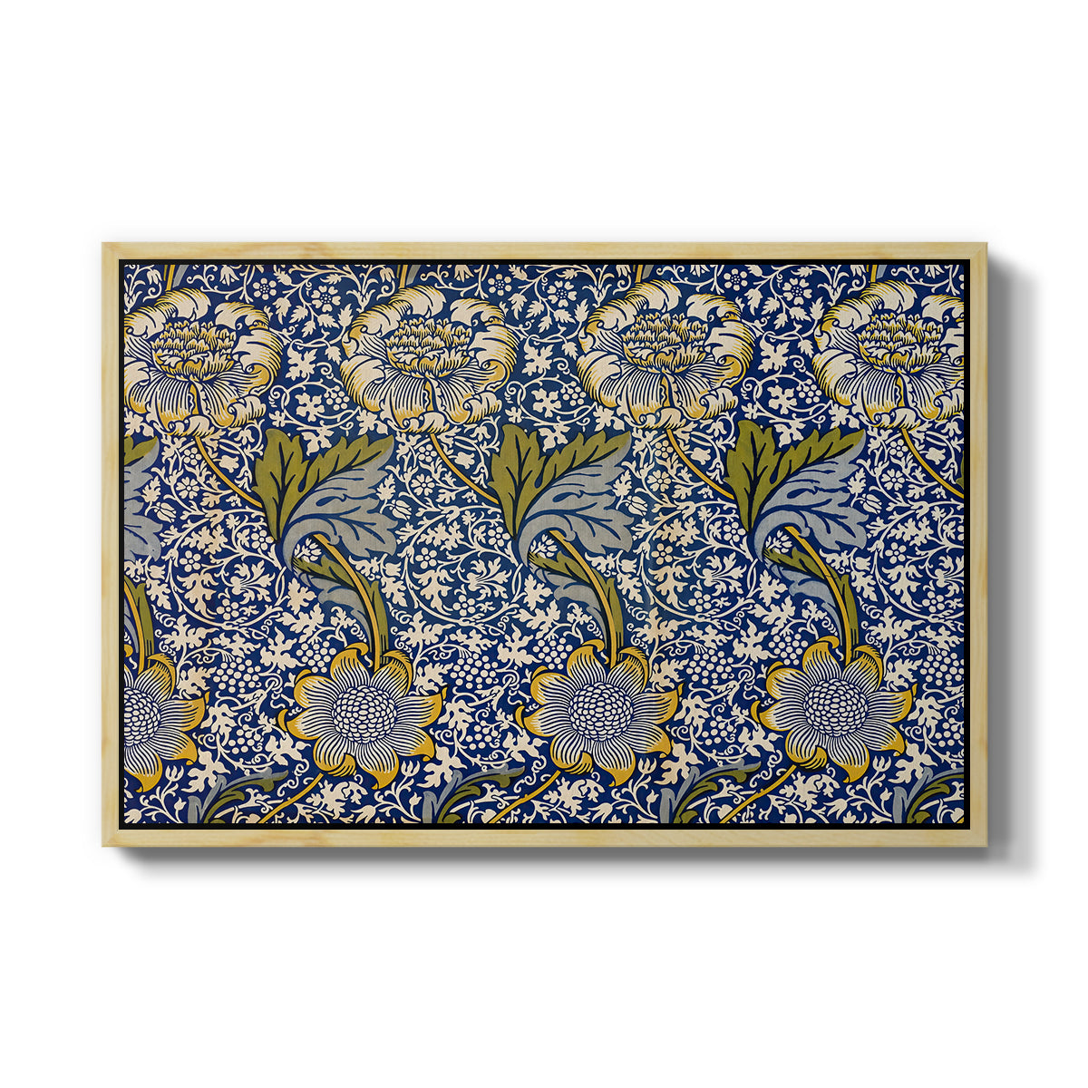 Kennet - Indigo/Gold, 1883 - Floater Framed Canvas Print