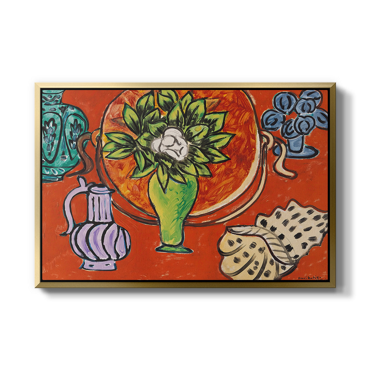 Still Life with a Magnolia (Nature morte au magnolia), 1941 - Floater Framed Canvas Print