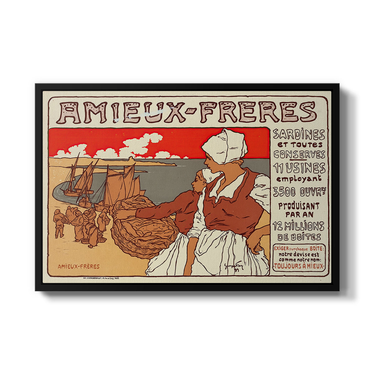 Amieux-Frères (Advertising Poster), 1899 - Floater Framed Canvas Print