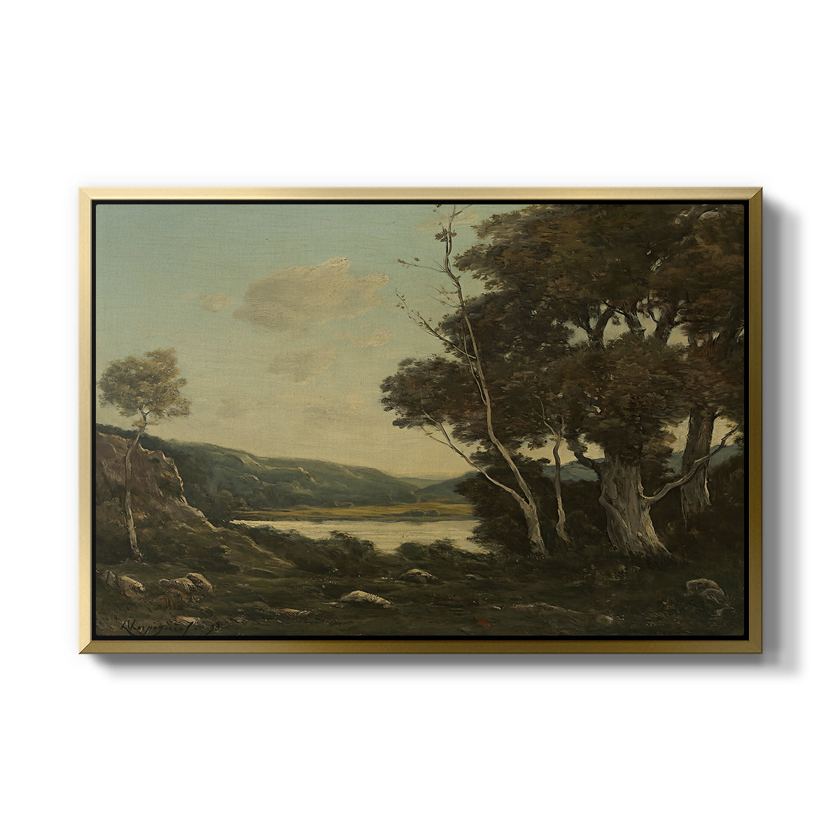 Landscape, 1898 - Floater Framed Canvas Print