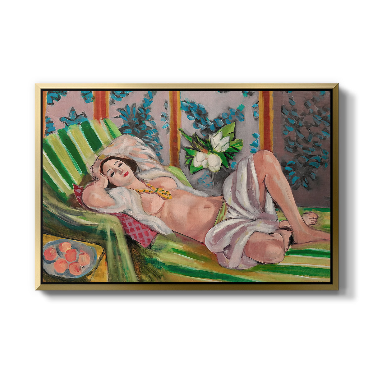 Odalisque Couchée Aux Magnolias, c. 1923 - Floater Framed Canvas Print