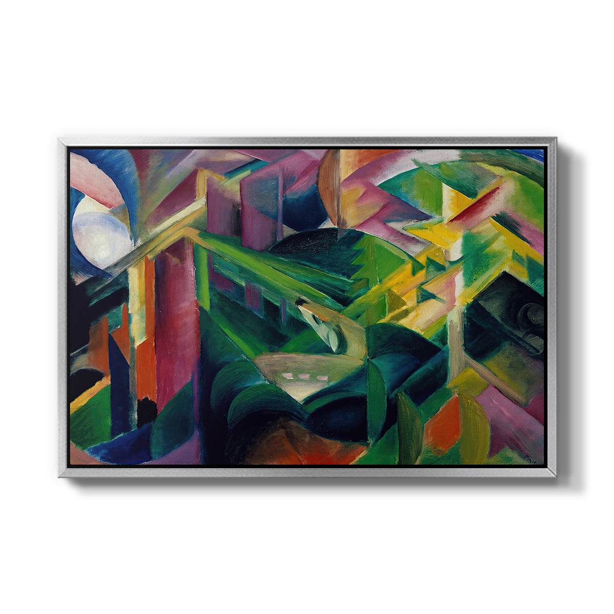 Deer in a Monastery Garden, 1912 - Floater Framed Canvas Print
