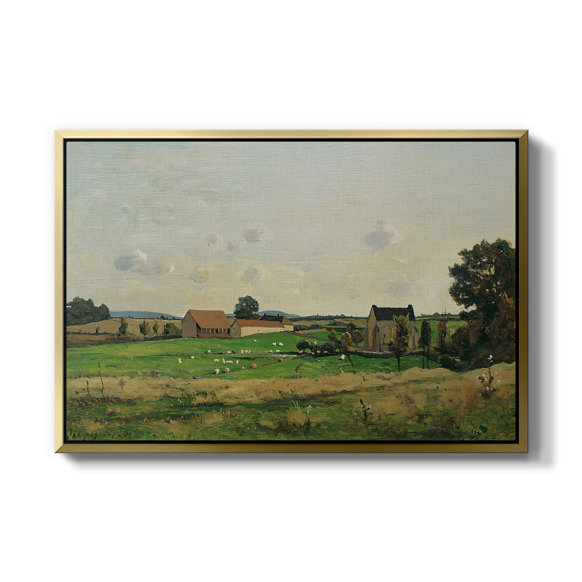 The Saulce Estate, 1869 - Floater Framed Canvas Print