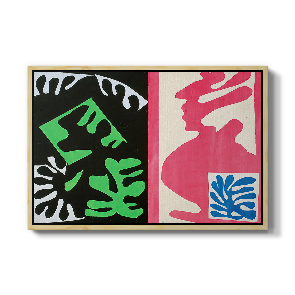 Composition, Black and Red, from Jazz, 1947 - Floater Framed Canvas Print