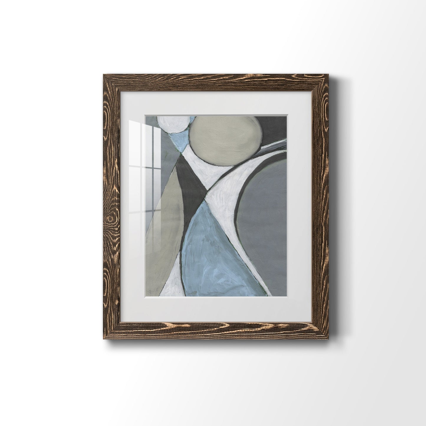 A Soft Jeweled Geometric II - Barnwood Framed Art Print