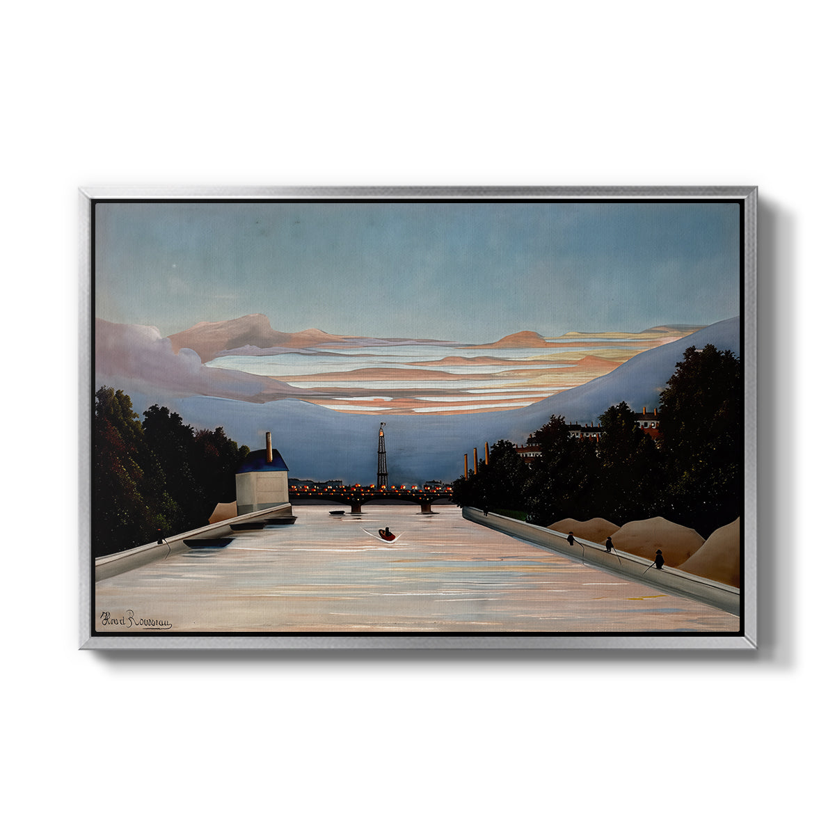 The Eiffel Tower, c. 1898 - Floater Framed Canvas Print