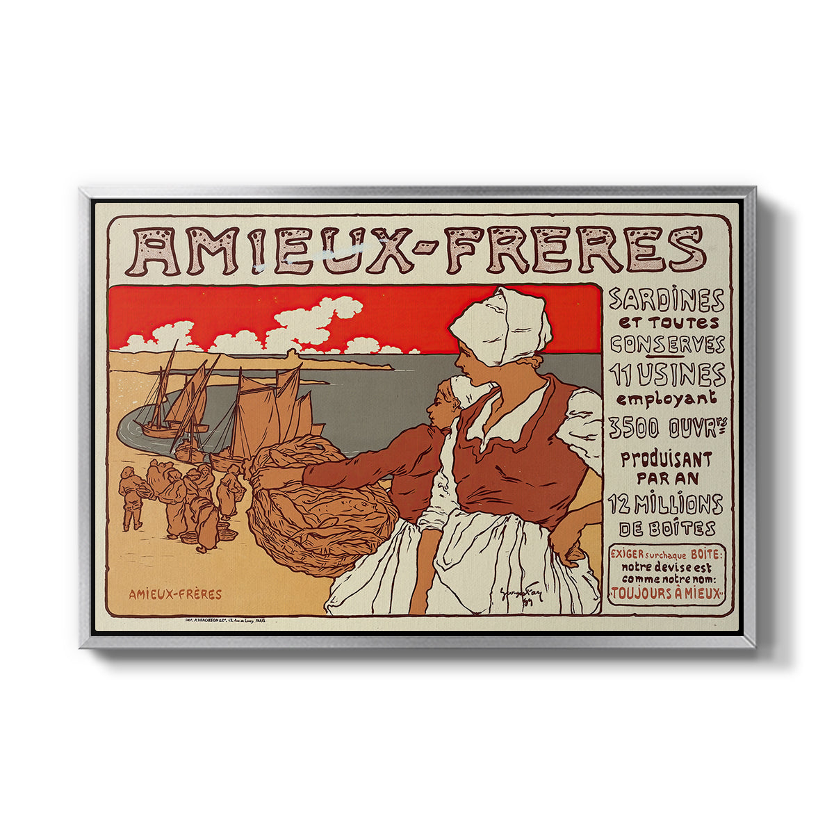 Amieux-Frères (Advertising Poster), 1899 - Floater Framed Canvas Print