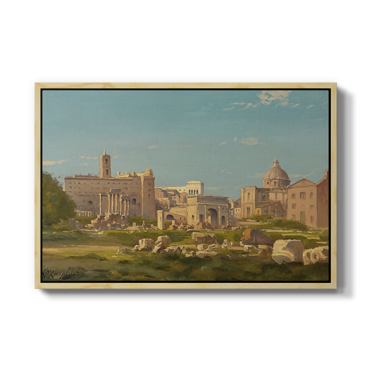 The Roman Forum, c. 1860 - Floater Framed Canvas Print